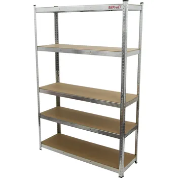 Dílenský regál Policový regál STANDARD, 5 polic, 1200 x 400 x 1800 mm - AH3007