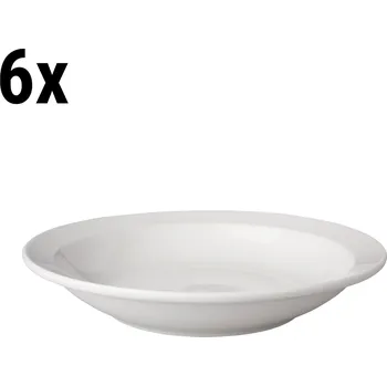 Talíř G.Gastro (6 pieces) Porcelain Soup Plates Ø 215 mm – White - Dishwasher-safe - Oven & Microwave Safe