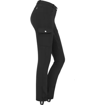 Jezdecké kalhoty Cargo silikonové mikro pantalony ELT Barva: black, Velikost: 44