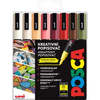 Rám na obraz Posca Univerzální sada akrylátových popisovačů 0,9 - 1,3 mm Autumn mix zemitých tónů 8 kusů PC-3M