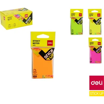 Samolepící bloček Bloček samolepící Deli Neon stick up 51 x 76mm 100l EA02202