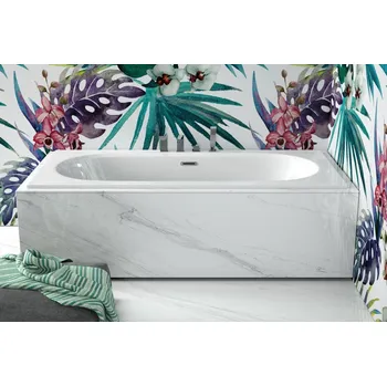 Vana BESCO - Obdélníková vana VITAE SLIM+ - Barva sifonu - Bílá, Nožičky k vaně - S nožičkami, Rozměr vany - 160 × 75 VANVIT16SLIMPLW+OLVPINOZ