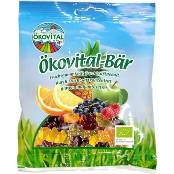 Bonbon Oekovital Bio ovocné želé bonbony ve tvaru medvídků Ovocní medvídci 80 g