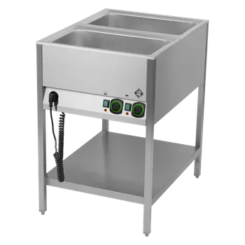 Vodní lázeň stacionární elektrická GN 2-1/1 ovládání na kratší straně s deskou | RM - BMSK 2120