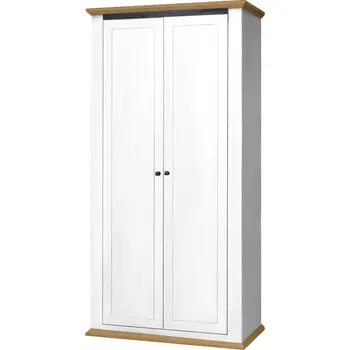 Obývací stěna Kombinovaná skříň MZ2, bílá/dub grand, LEON