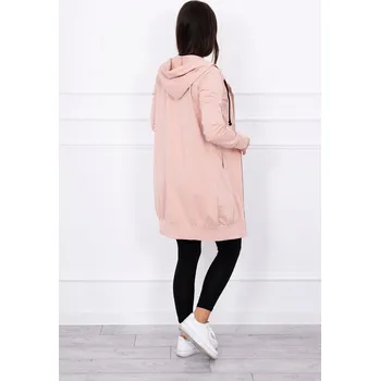 Dámská mikina Mikina s kapucí tmavě pudrově růžová UNI