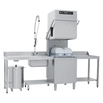 Myčka nádobí Myčka průběžná dvouplášťová změkčovač 50x60 - 400 V | RM - TTA 162 ABT