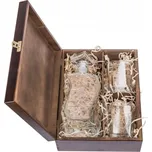 Krabička na láhev 2 sklenice Carmen - hnědá