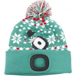 Čepice s LED světlem/vánoční zelená