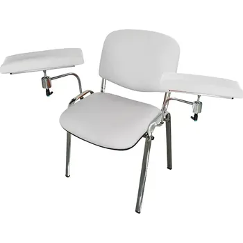 Jídelní židle OZC - 02 židle odběrová s dvěma područkami, koženka MONA 1 - koženka bílá