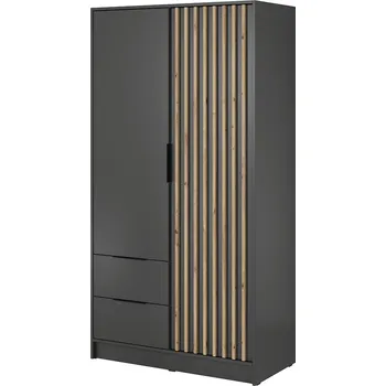 Šatní skříň Šatní skříň NELLY 2D bez zrcadla | 105 cm | grafit