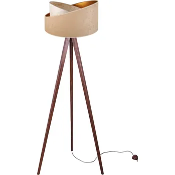Stojací lampa Stojací lampa Werona 7, 1x béžové/krémové textilní stínítko se vzorem, g, p