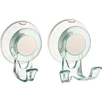 Držák na ručník BISK Erga GECO, 1-háček a 2-háček na ručníky na přísavky, čirá, ERG-06721