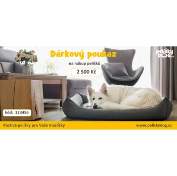 Dárkový potravinový koš Peliskydog.cz DÁRKOVÝ POUKAZ 2500 Kč