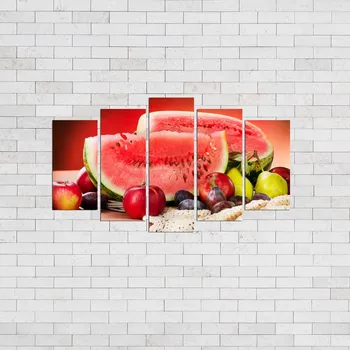 Obraz ASIR Obraz na MDF 5ks OVOCE 20 x 60 cm (1) 20 x 50 cm (2) 20 x 40 cm (2)