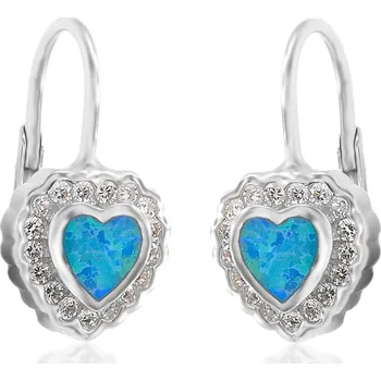 Náušnice NUBIS® Dámské stříbrné náušnice s opálem - NB-3921-OP05