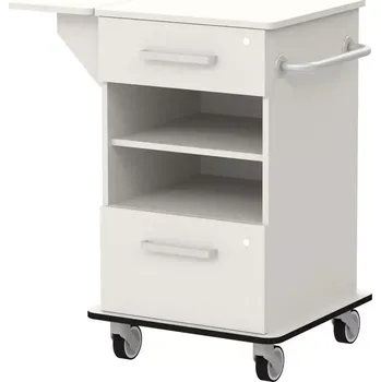 VIZITA 03 N mobilní vozík vizitový, korpus šedý, čílka šedá