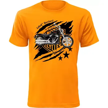 Pánské tričko Harley Davidson Softail Standard oranžové