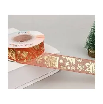 Stuha Cake Star Cake Star Vánoční stuha šifonová červená Merry Christmas (25 mm x 18 m)