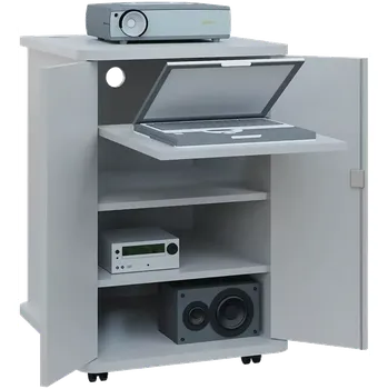 Koupelnový nábytek UNI - 65 skříňka pod kancel. techniku s výs. policí, šedá