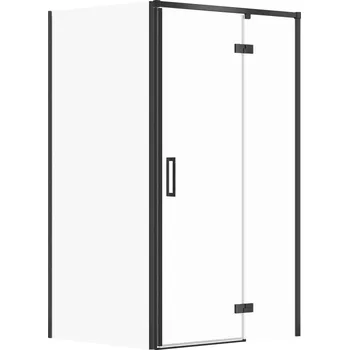 CERSANIT/S - Sprchový kout LARGA 100x80 černý, pravý, čiré sklo S932-125/80