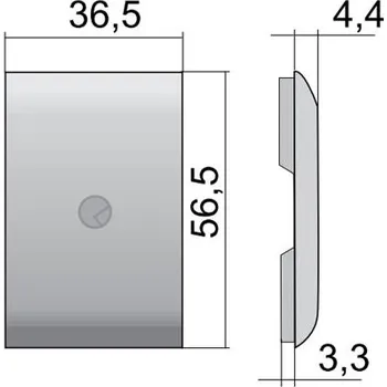 Nábytkové kování IF Libra krytka široká Libra H1/H2/H3 plast bílá (IF Libra krytka široká Libra H1/H2/H3 plast bílá)