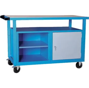 Dílenský stůl ROBUS 202 stůl dílenský, pojízdný, šedo/modrý