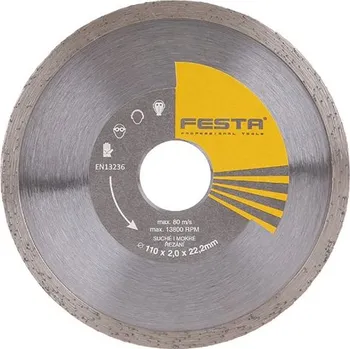 Řezný kotouč 110mm plný diamantový kotouč FESTA 21210