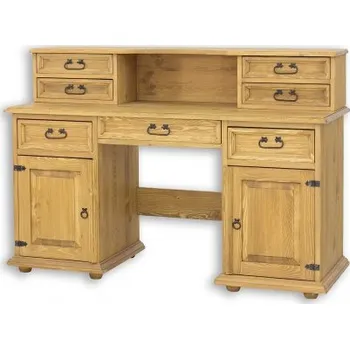 Psací stůl Psací stůl ze dřeva BIK 05 selský - K03 bílá patina