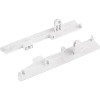 Nábytkové kování StrongBox držáky čela, vnitřní zásuvka H204, reling hranatý dvojitý, bílá (StrongBox držáky čela, vnitřní zásuvka H204, reling hranatý dvojitý, bílá)