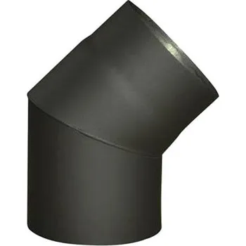 Kouřovod Koleno kouřové 45° černé silnostěnné - 200mm