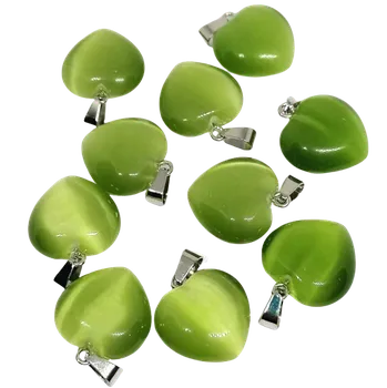 Přívěsek Ulexitové srdíčko zelené – esoterický přívěsek 2 cm pro harmonii a lásku