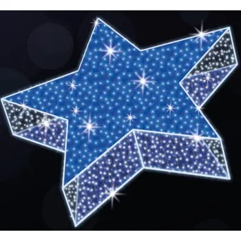 Vánoční světelný řetěz Polamp POL-1935 - 3D dekorace - Hvězda - 50 x 150 cm