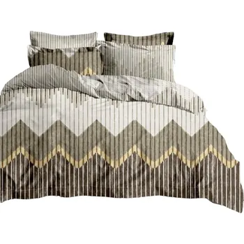 Povlečení Svitap Latté povlečení mikroflanel 140 x 200, 70 x 90 cm zipový uzávěr