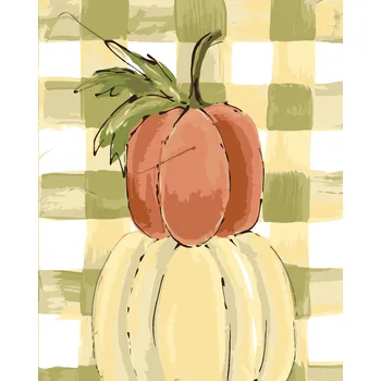 ZUTY Malování podle čísel - TŘI DÝNĚ GINGHAM (HALEY BUSH) Rozměr: 40x50 cm, Rámování: bez rámu a bez vypnutí plátna