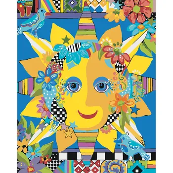 ZUTY Malování podle čísel - SLUNCE 3 (JONNA JAMES) Rozměr: 40x50 cm, Rámování: bez rámu a bez vypnutí plátna