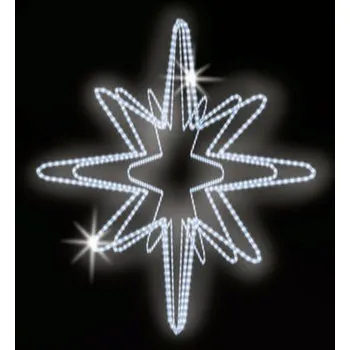 Vánoční světelný řetěz Polamp POL-0617 - 3D dekorace - Hvězda na špici vánočního stromu - Ø200cm