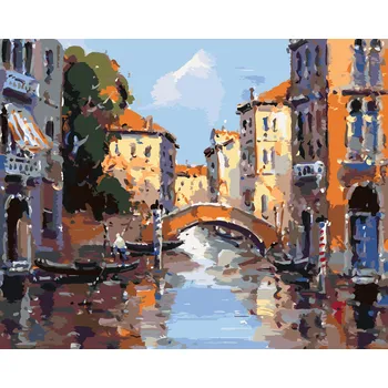 ZUTY Malování podle čísel - BENÁTSKÉ ULIČKY Rozměr: 40x50 cm, Rámování: bez rámu a bez vypnutí plátna