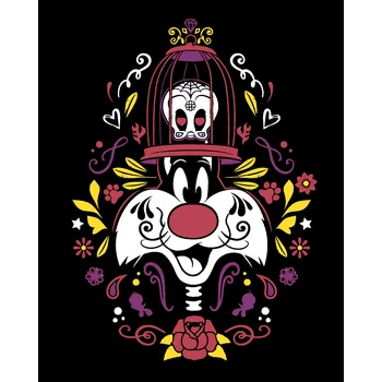 ZUTY Malování podle čísel - SYLVESTR A TWEETY ORNAMENTY (LOONEY TUNES) Rozměr: 40x50 cm, Rámování: bez rámu a bez vypnutí plátna