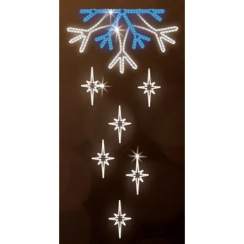 Vánoční světelný řetěz Polamp POL-1259 - 2D dekorace - Ozdoba sloupů - 220 x 120 cm