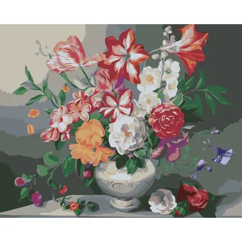 ZUTY Malování podle čísel - BAREVNÁ KYTICE (MYROSLAVA VOLOSCHUK) Rozměr: 40x50 cm, Rámování: bez rámu a bez vypnutí plátna