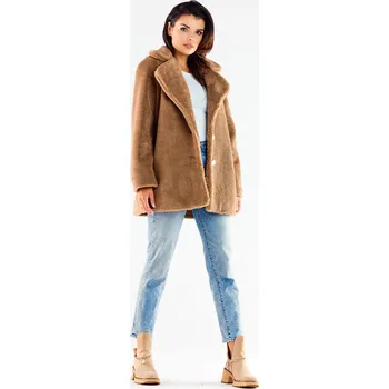 Dámský kabát Dámský kabát Awama A534 Awama hnědá | oranžová | krémová 2054979