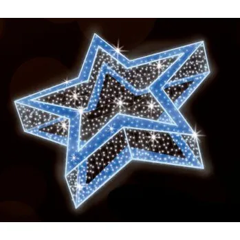 Vánoční světelný řetěz Polamp POL-1934 - 3D dekorace - Hvězda - 50 x 200 cm