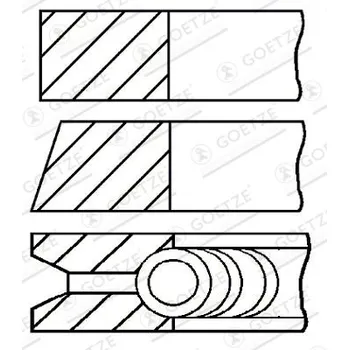 Píst motoru Sada pístních kroužků FEDERAL MOGUL 08-142300-00