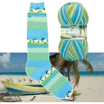 Příze Nako Pletací příze Nako Boho 81926 - zelená