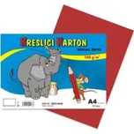Kreslicí karton A4/180g/50lis červená