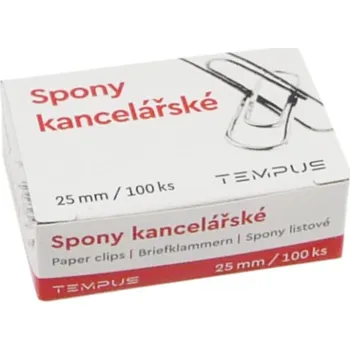 Kancelářská sponka Dopisní spony stříbrné 100ks/25 mm