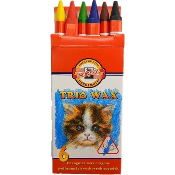 Pastelka Pastelky voskové 8271 tenké trojhranné Koh-i-noor 6ks