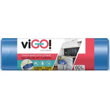 Odpadkový koš MDtools Pytle na odpad, objem 60 litrů, zatahovací, balení 10 kusů