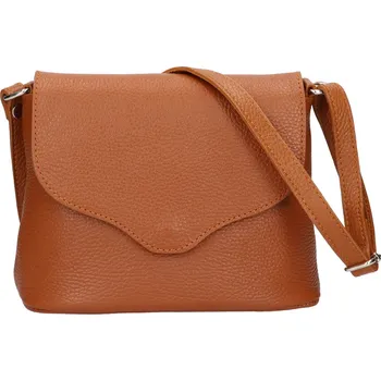 Kabelka Dámská kožená crosbody kabelka Italia Alice - koňak